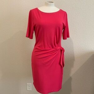 White House Black Market short sleeve berry red dress
